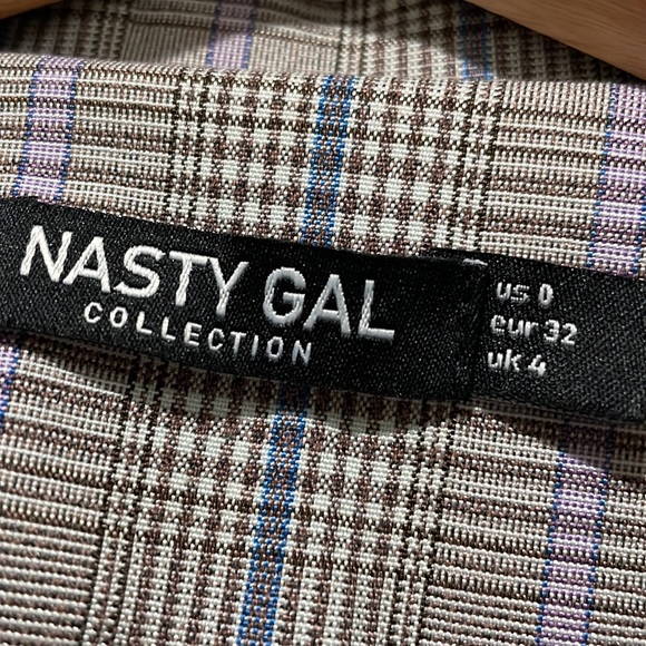 Nasty Gal The Morning After check oversized blazer - Picture 3 of 5